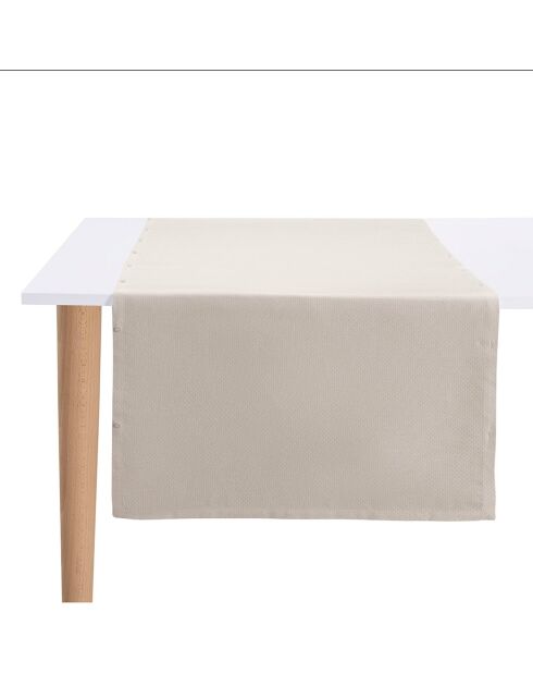 Chemin de table 100% Lin Portofino Pluriel sable - 55x175 cm
